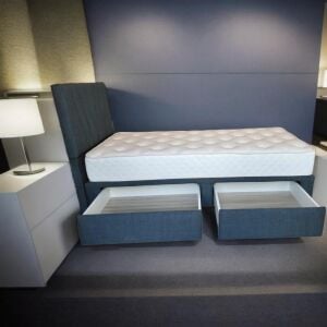 Alaçatı Çekmeceli 120x200 Tek Kişilik Yatak, Baza, Başlık Seti PV301