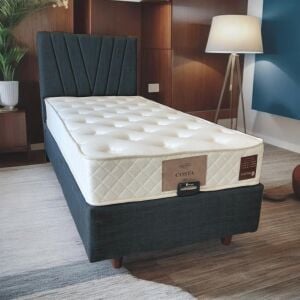 Alaçatı Çekmeceli 120x200 Tek Kişilik Yatak, Baza, Başlık Seti PV301