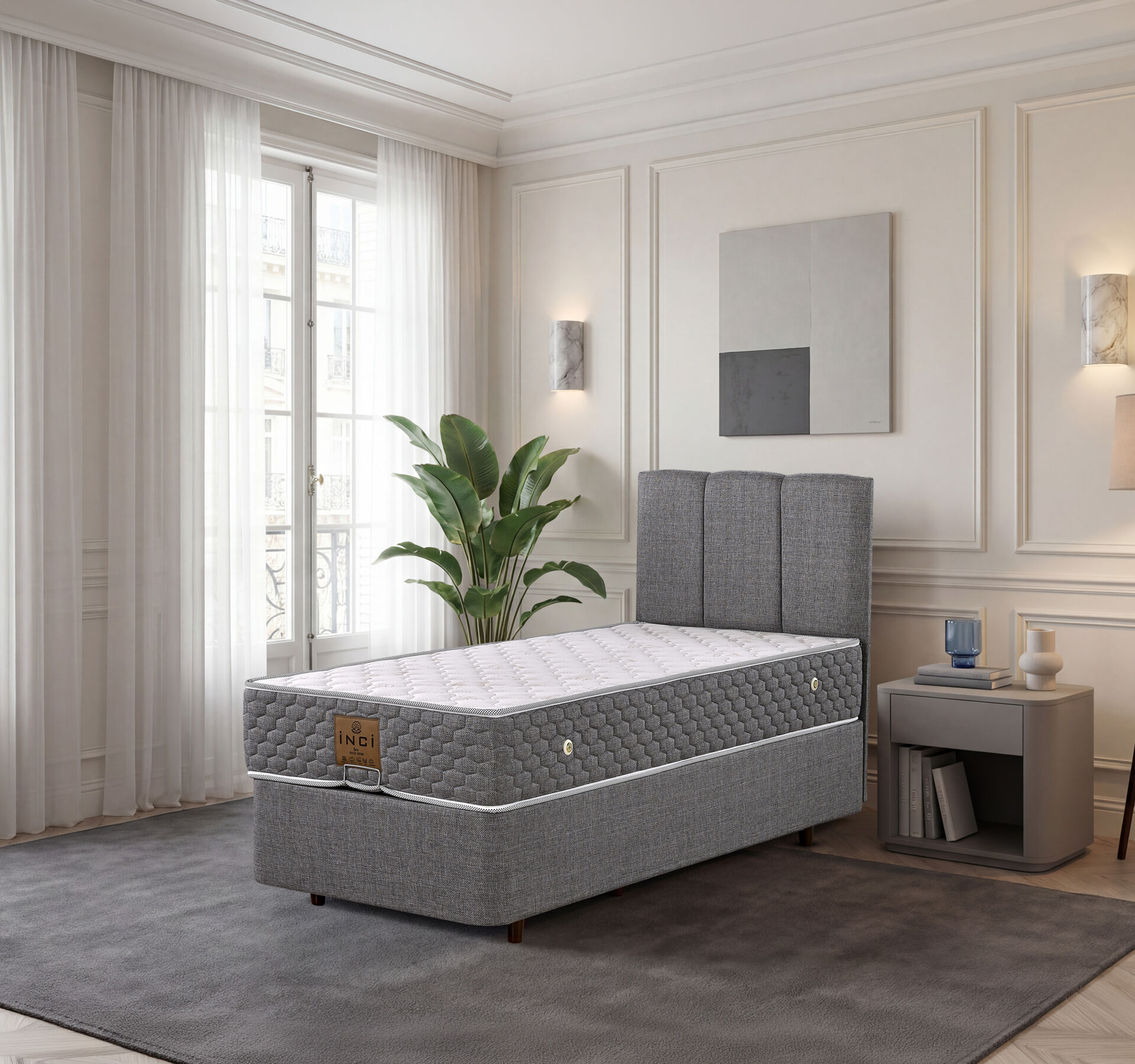 Soho 90x200 Tek Kişilik Yatak, Baza, Başlık Seti EY3024
