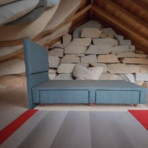 Alaçatı Çekmeceli 80x180 Tek Kişilik Baza, Başlık Seti PV302