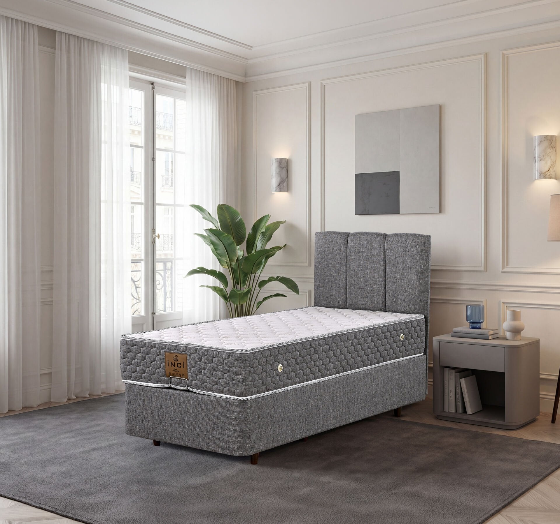 Soho 120x200 Tek Kişilik Yatak, Baza, Başlık Seti EY3024
