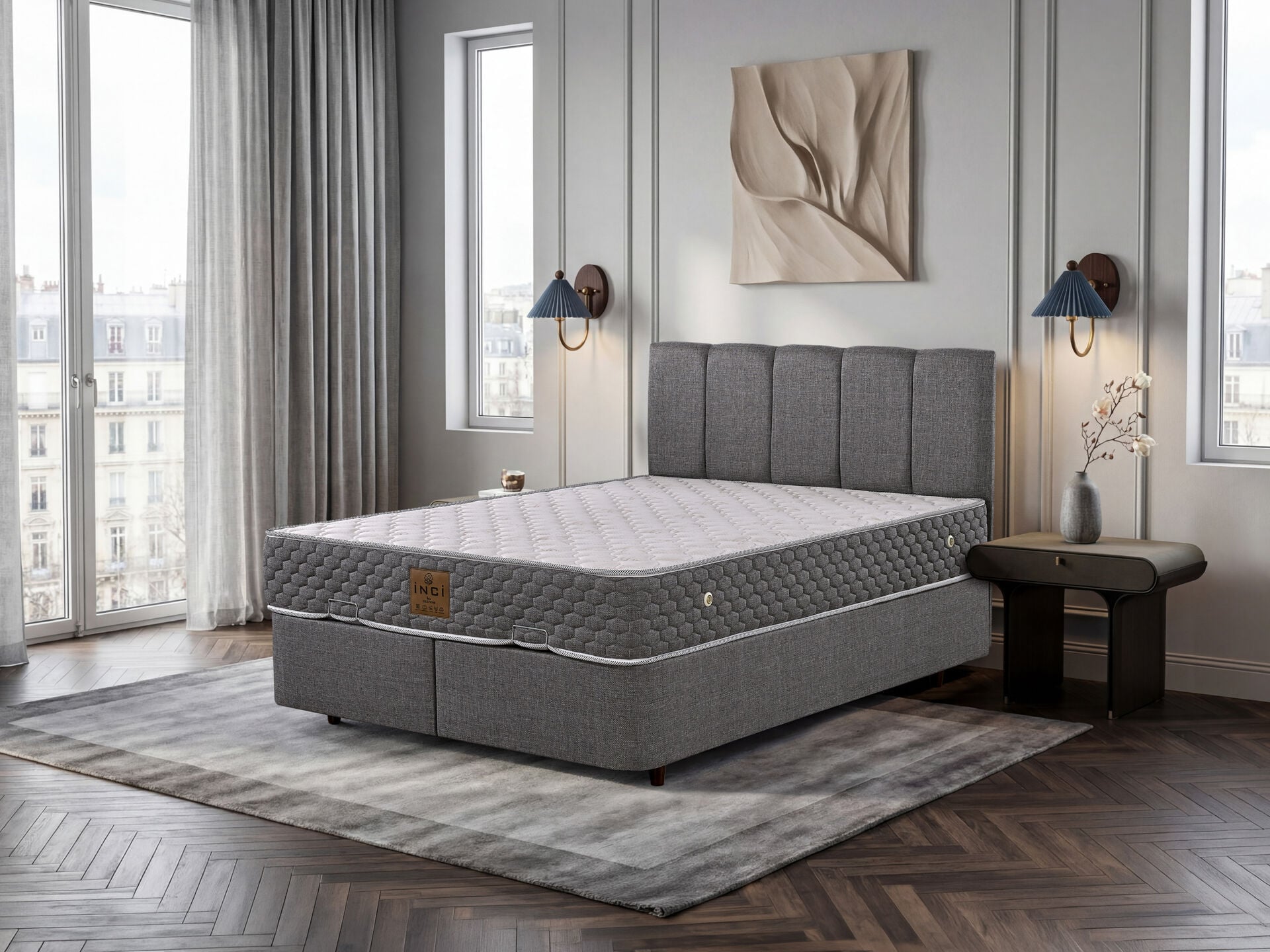 Soho 160x200 Çift Kişilik Yatak, Baza, Başlık Seti EY3024