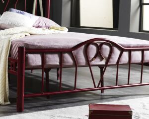 Orkide Metal Karyola 180x200 ARM108 Bordo