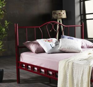 Orkide Metal Karyola 180x200 ARM108 Bordo