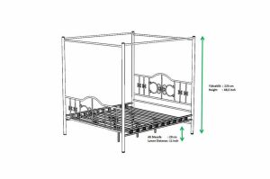 Pero Sultan Metal Karyola 90x200 ARM117