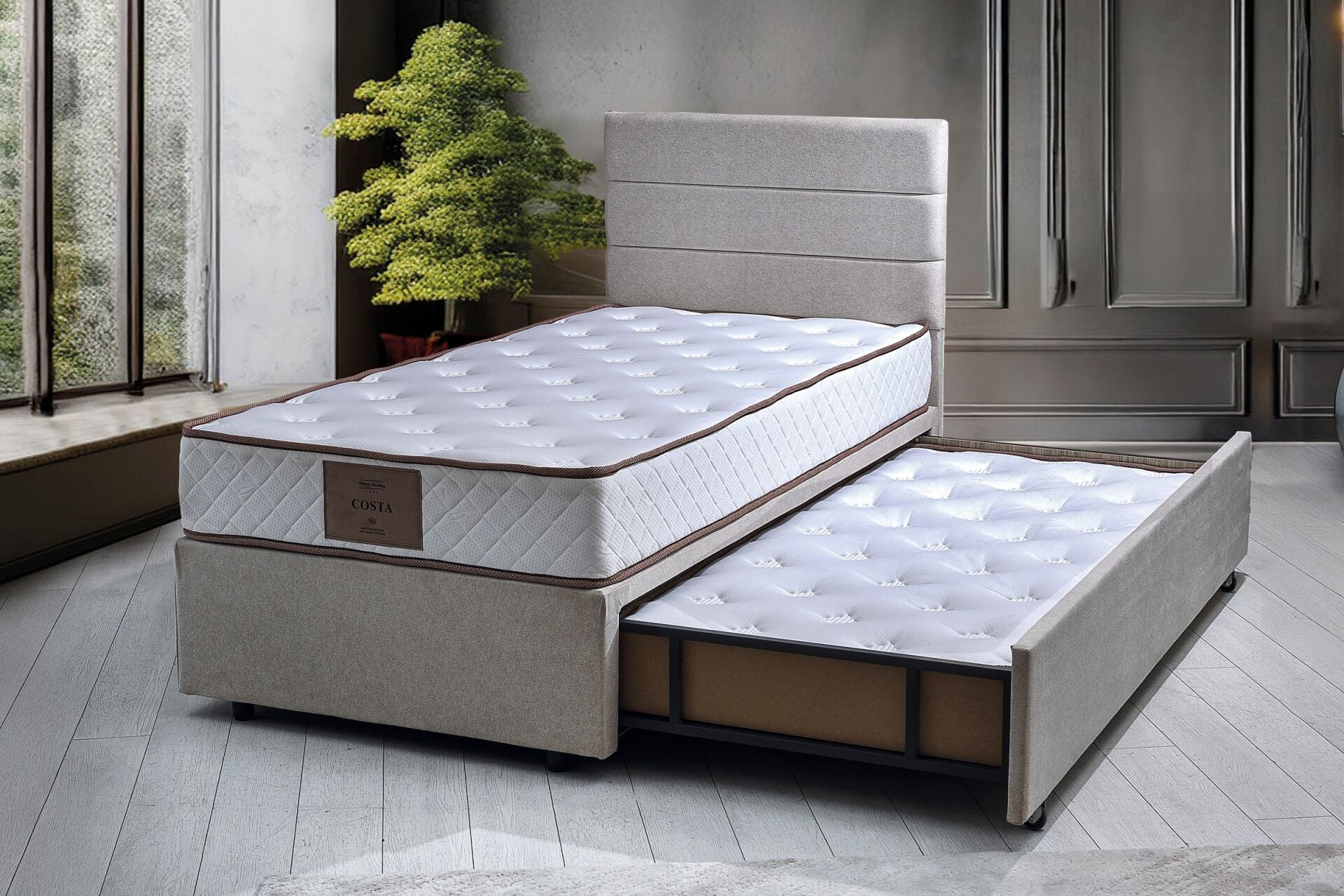 Pepe 120x200 Tek Kişilik Yavrulu Baza, Başlık Seti PV1316