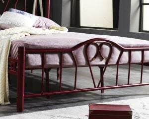 Orkide Metal Karyola 120x200 ARM104 Bordo