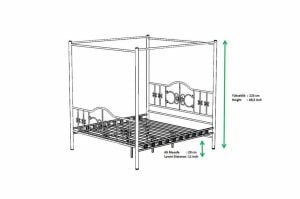 Pero Sultan Metal Karyola 180x200 ARM122