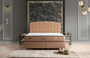Flora 150x200 Çift Kişilik Yatak, Baza, Başlık Seti MBL1015