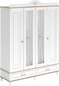 Diana Beyaz 4 Kapılı Genç Odası Takımı WD22133