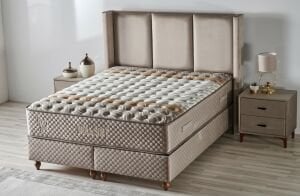 Woll Soft 160 x 200 Çift Kişilik Yatak, Baza, Başlık Seti CB3307