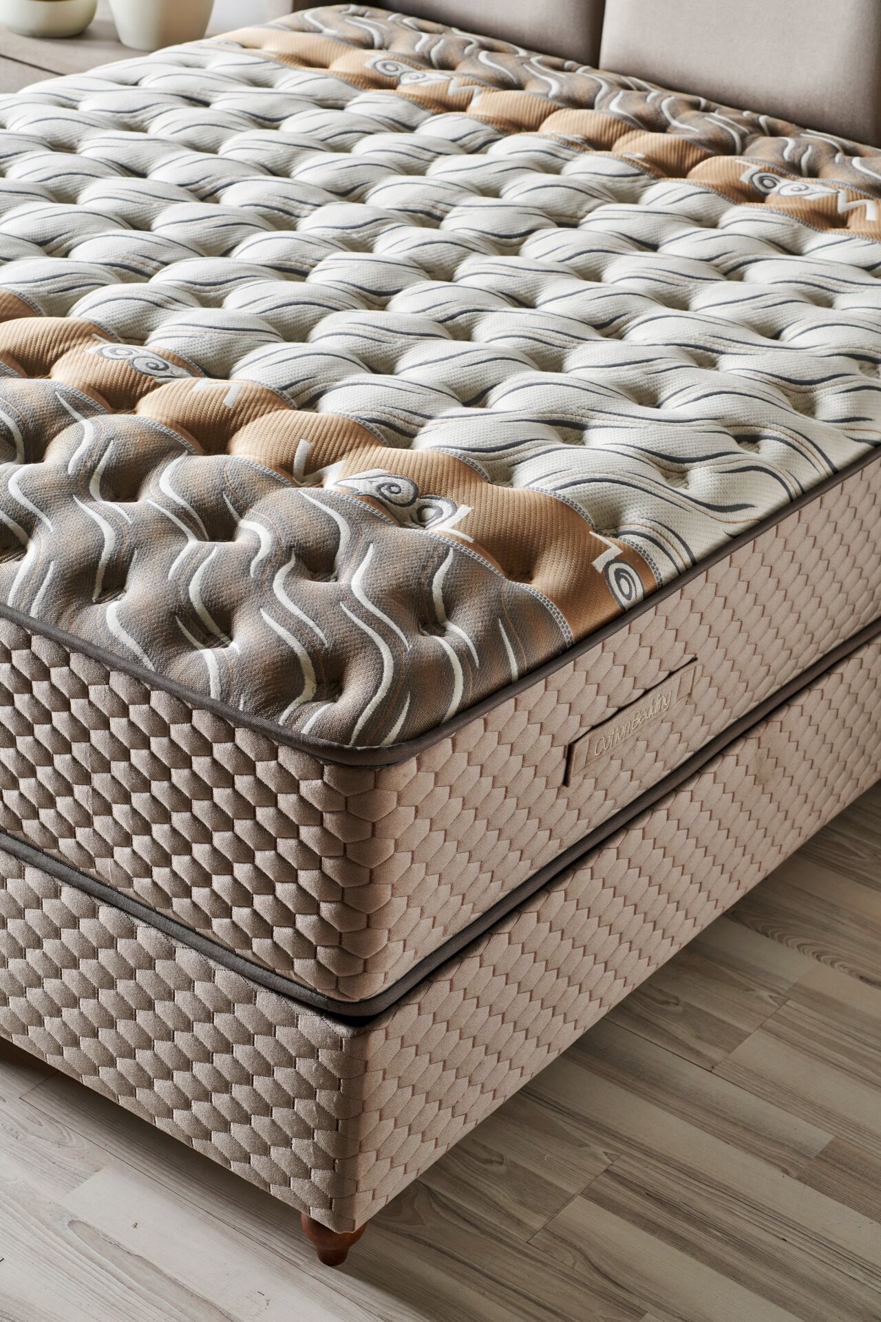 Woll Soft 140 x 190 Çift Kişilik Yatak, Baza, Başlık Seti CB3307