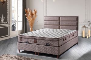 Master 200x200 Çift Kişilik Yatak, Baza, Başlık Seti PV1404