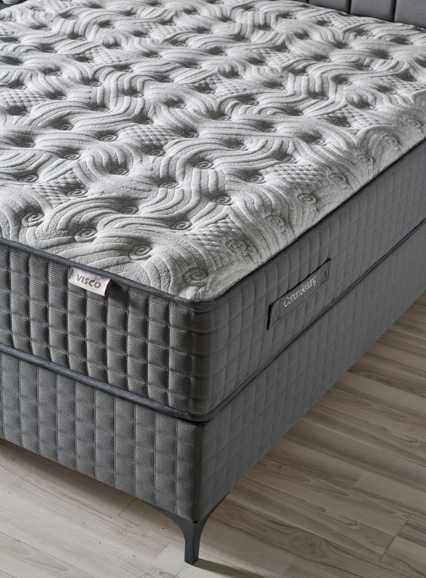 Viscotton 140 x 200 Çift Kişilik Yatak, Baza, Başlık Seti CB3303