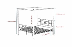 Stella Sultan Metal Karyola 140x190 ARM175
