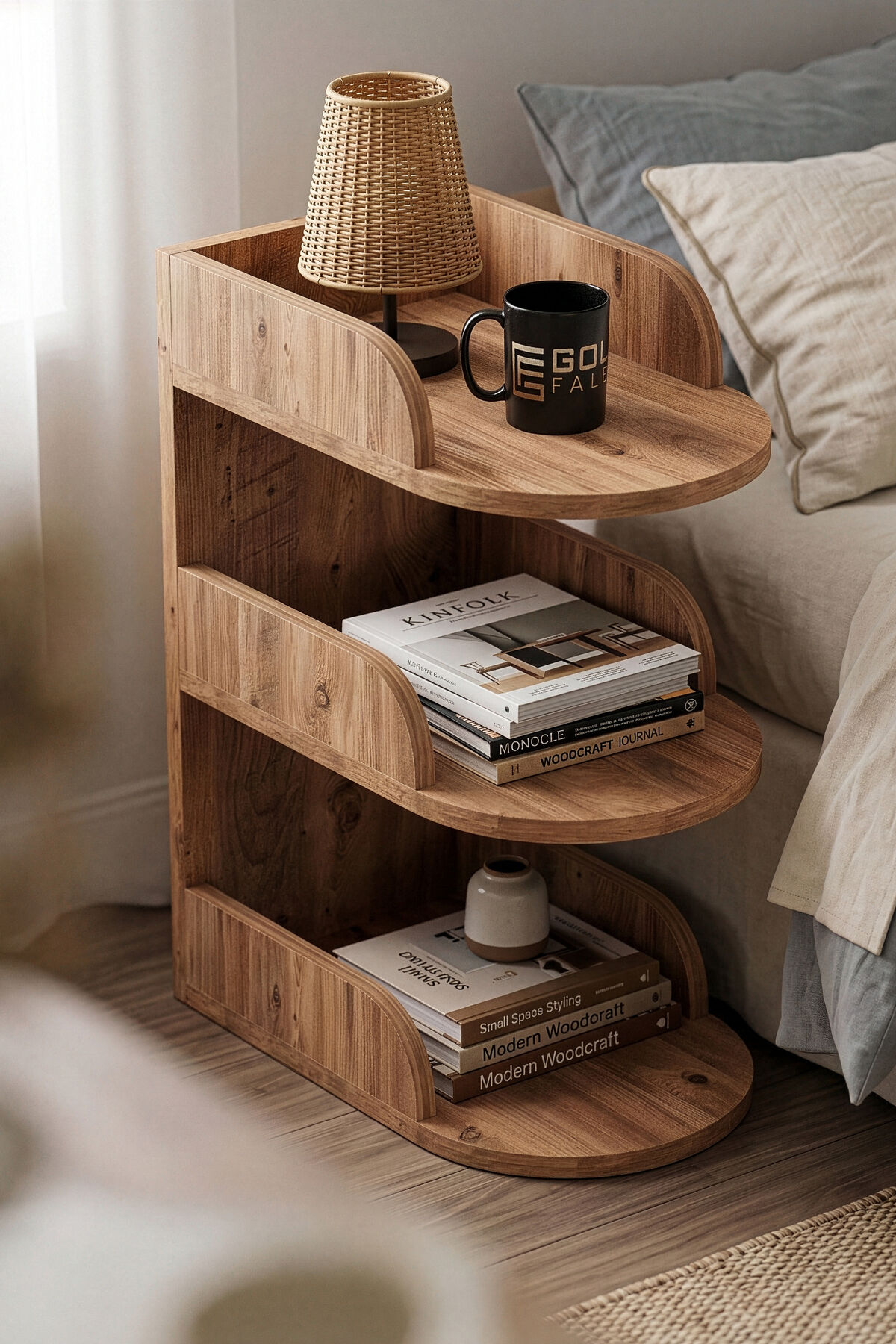 MD Bedside Cabinet Melamine-faced Chipboard Brown 60x28 cm