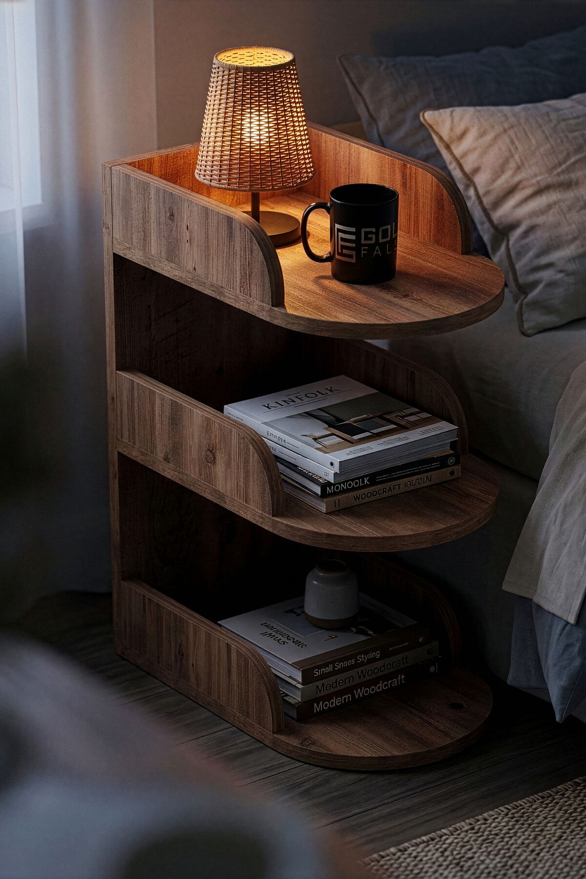 MD Bedside Cabinet Melamine-faced Chipboard Brown 60x28 cm