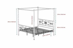 Stella Sultan Metal Karyola 150x200 ARM177