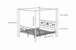 Stella Sultan Metal Karyola 180x200 ARM179