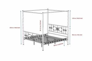 Stella Sultan Metal Karyola 180x200 ARM179