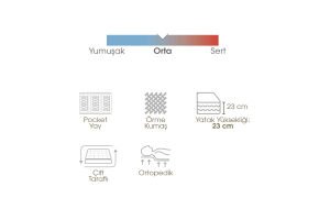 Hera 90x200 Tek Kişilik Yatak EY3401