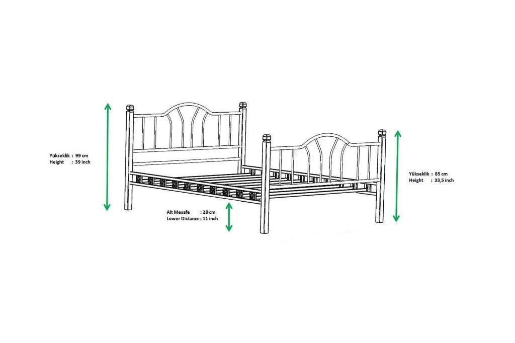 Pasifik Metal Bedstead 100x200 ARM074