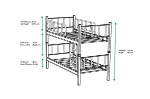 Yurt Metal Ranza 90x200 ARM034 Gri
