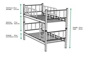 Yurt Metal Ranza 90x190 ARM033 Krem