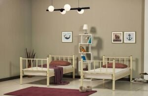 Yurt Metal Ranza 90x200 ARM034 Krem