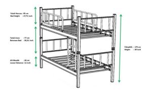 Yurt Metal Ranza 90x200 ARM034 Krem