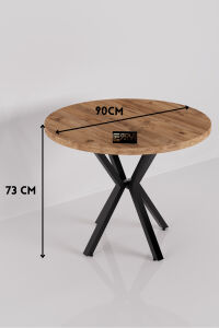 MD Yuvarlak Masa Atlantik Kahverengi 90 cm