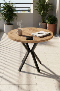 MD Yuvarlak Masa Atlantik Kahverengi 90 cm