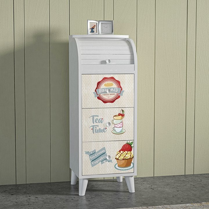 MD Printed Single Bread Bin U823