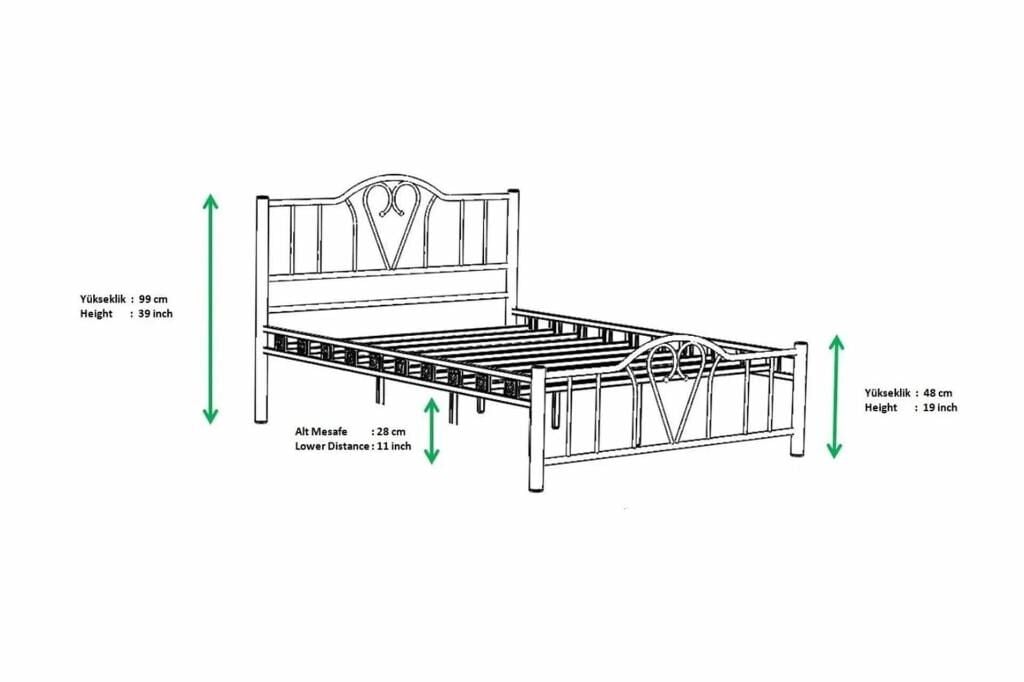 Orkide Metal Bedstead 120x200 ARM104