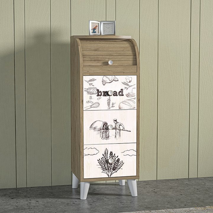 MD Printed Single Bread Bin U824