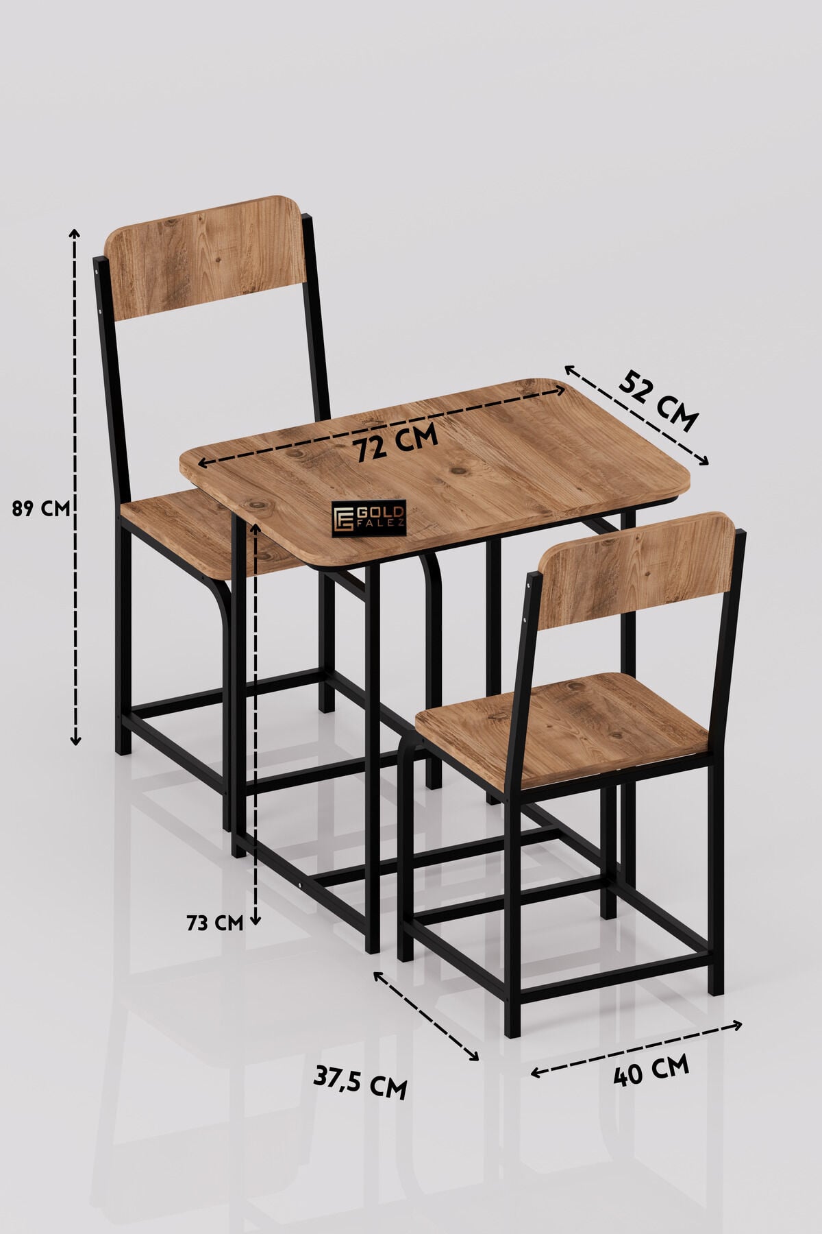 MD Minor Kitchen Table Set Melamine-faced chipboard Brown