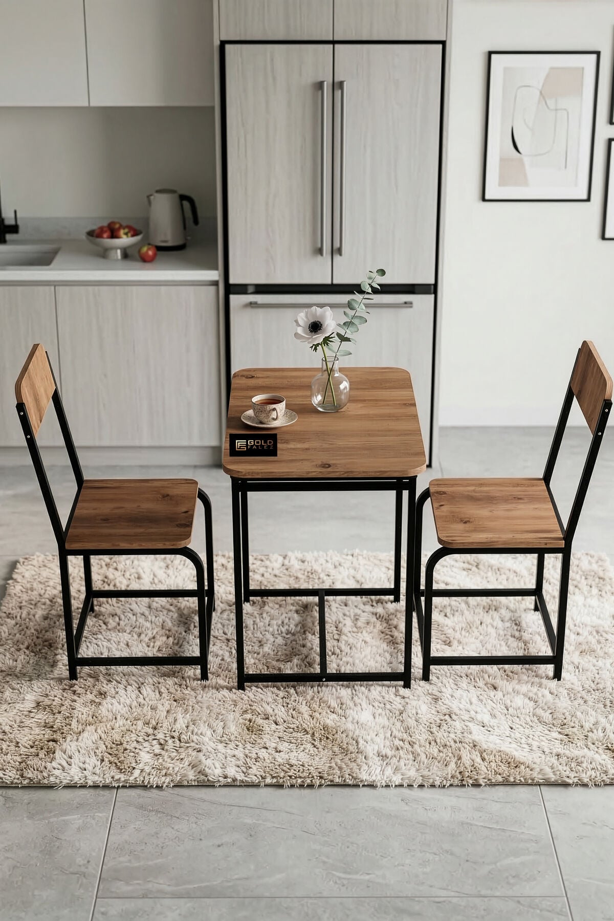 MD Minor Kitchen Table Set Melamine-faced chipboard Brown