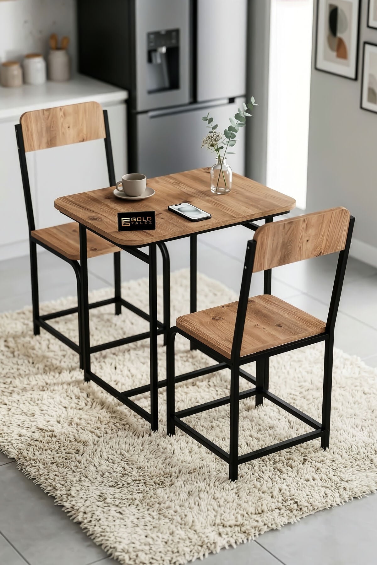 MD Minor Kitchen Table Set Melamine-faced chipboard Brown