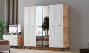 Bohem Ceviz-Beyaz Gardırop TN0105