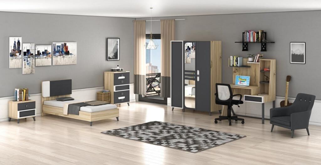 Simirna 3 Kapılı Genç Odası Takımı WD10133