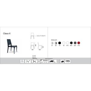 Class-X Siyah Mutfak Sandalyesi PPT1007