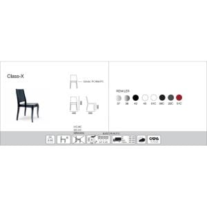 Class-X Beyaz Mutfak Sandalyesi PPT1009