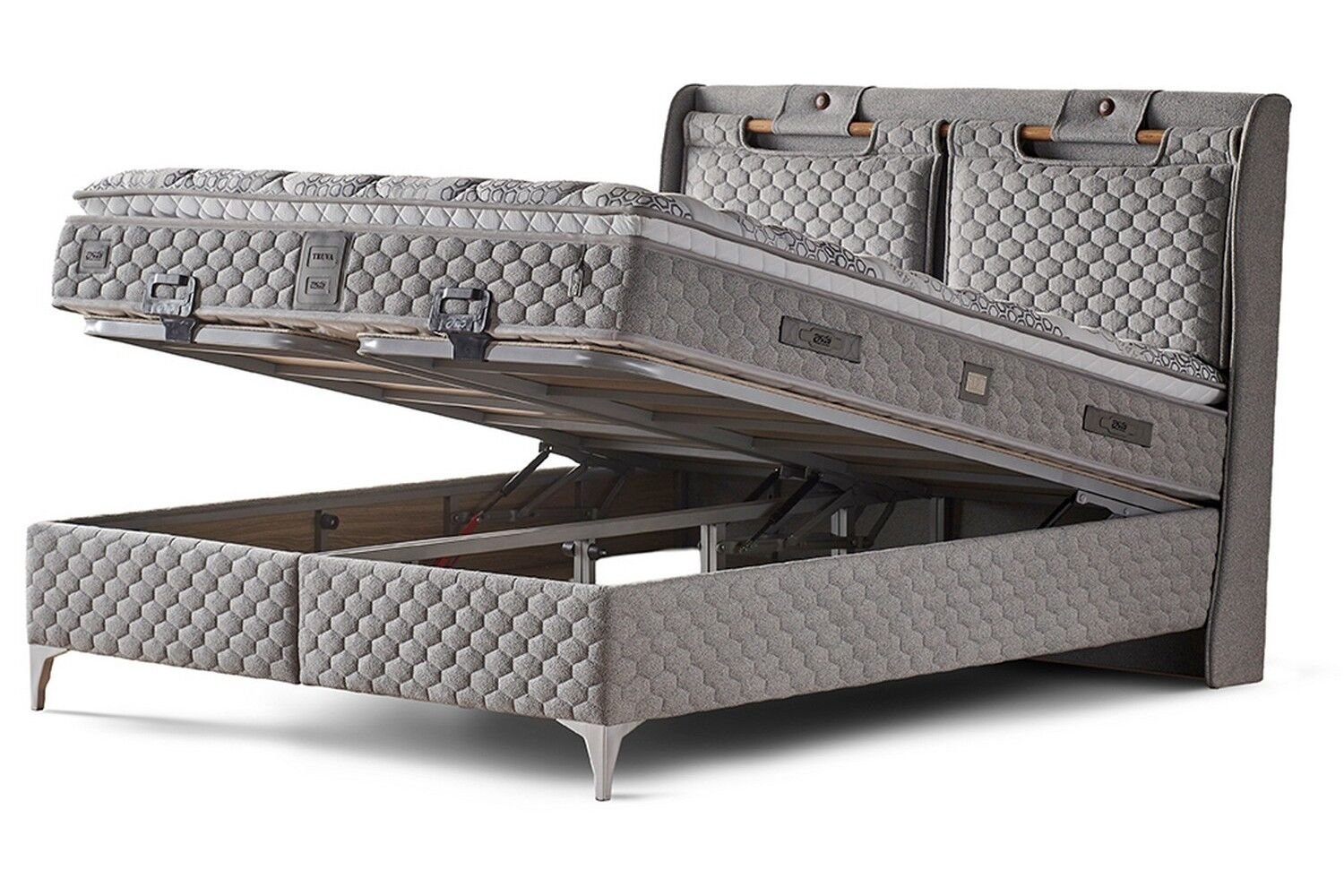 Truva 120x200 Tek Kişilik Baza Başlık Seti