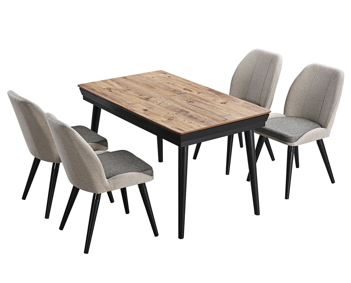 Masal Walnut Table and Chair Set FRL1011