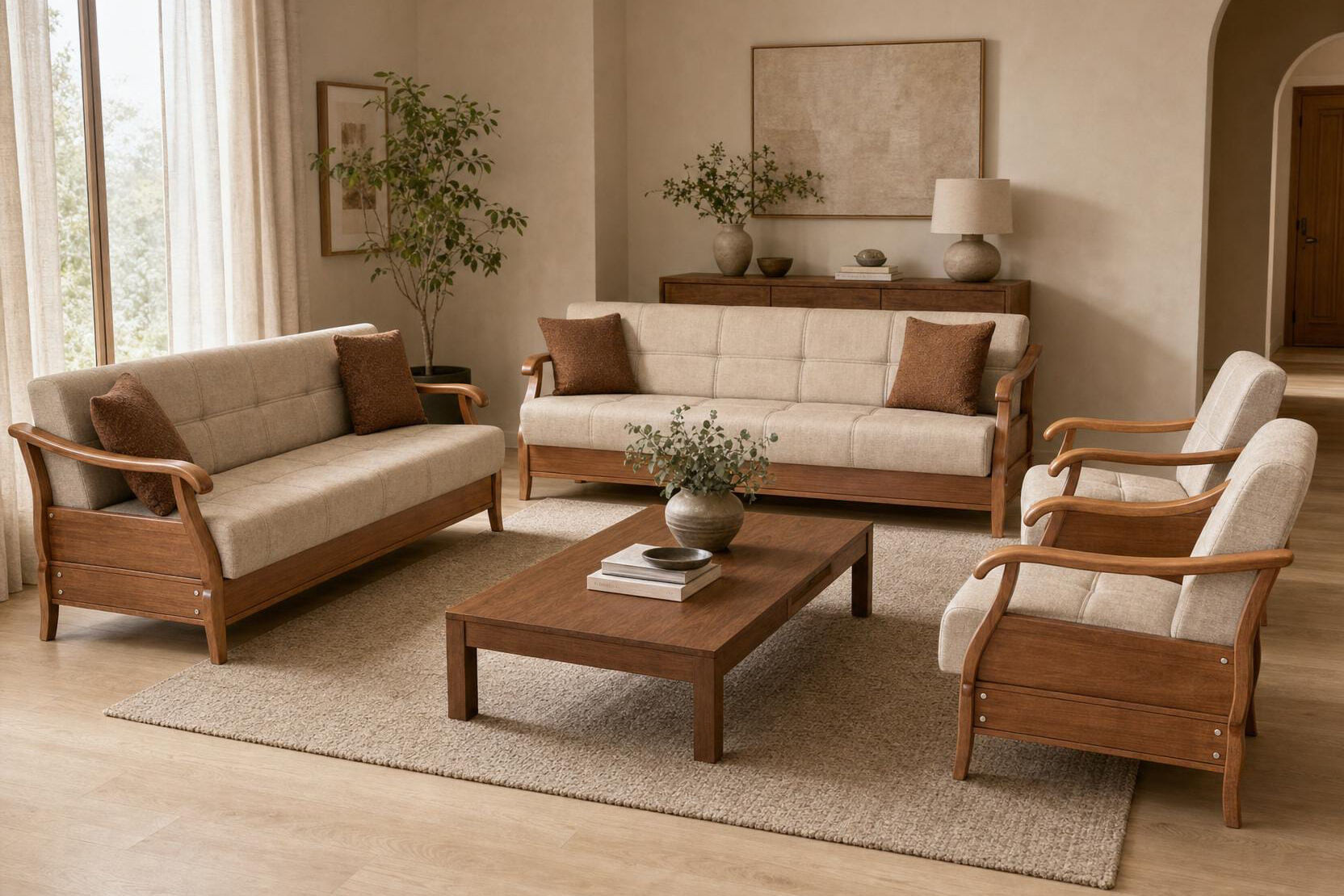 MD Mimoza Scandinavian Sofa Set MDN160