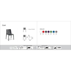 Cool Kırmızı Mutfak Sandalyesi PPT1021