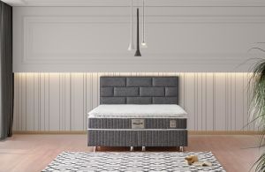 Stone 160x200 Çift Kişilik Yatak, Baza, Başlık Seti MBL1011