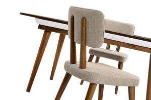 Milano Beyaz Masa & Derin Sandalye Takımı HDR1228