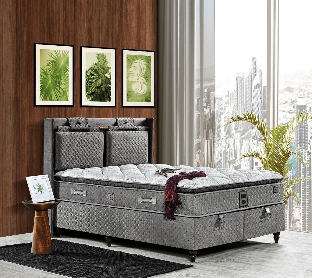 Sleepy 90X190 Tek Kişilik Yatak, Baza, Başlık Seti EY2003