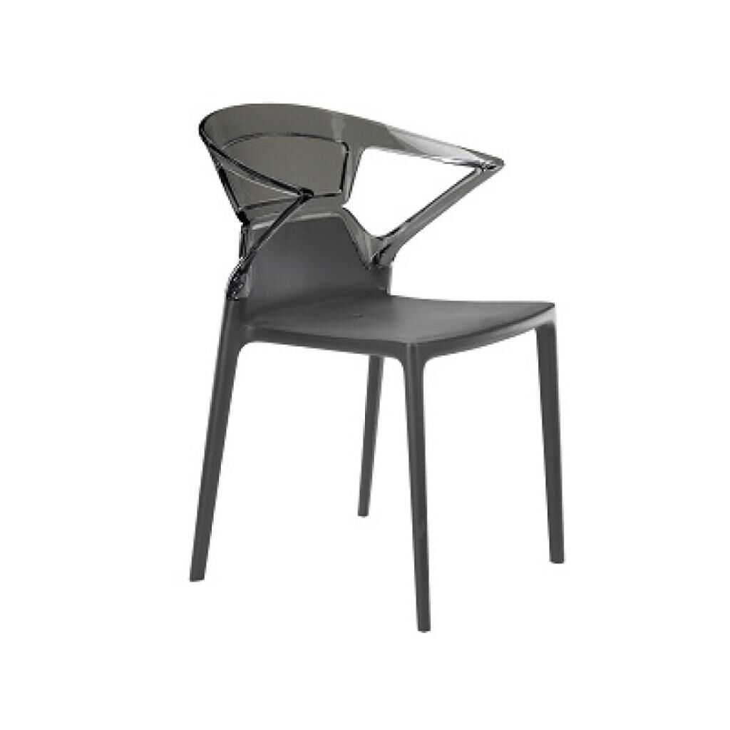 Ego-K Füme Transparan - Antrasit Kollu Mutfak Sandalyesi PPT1037